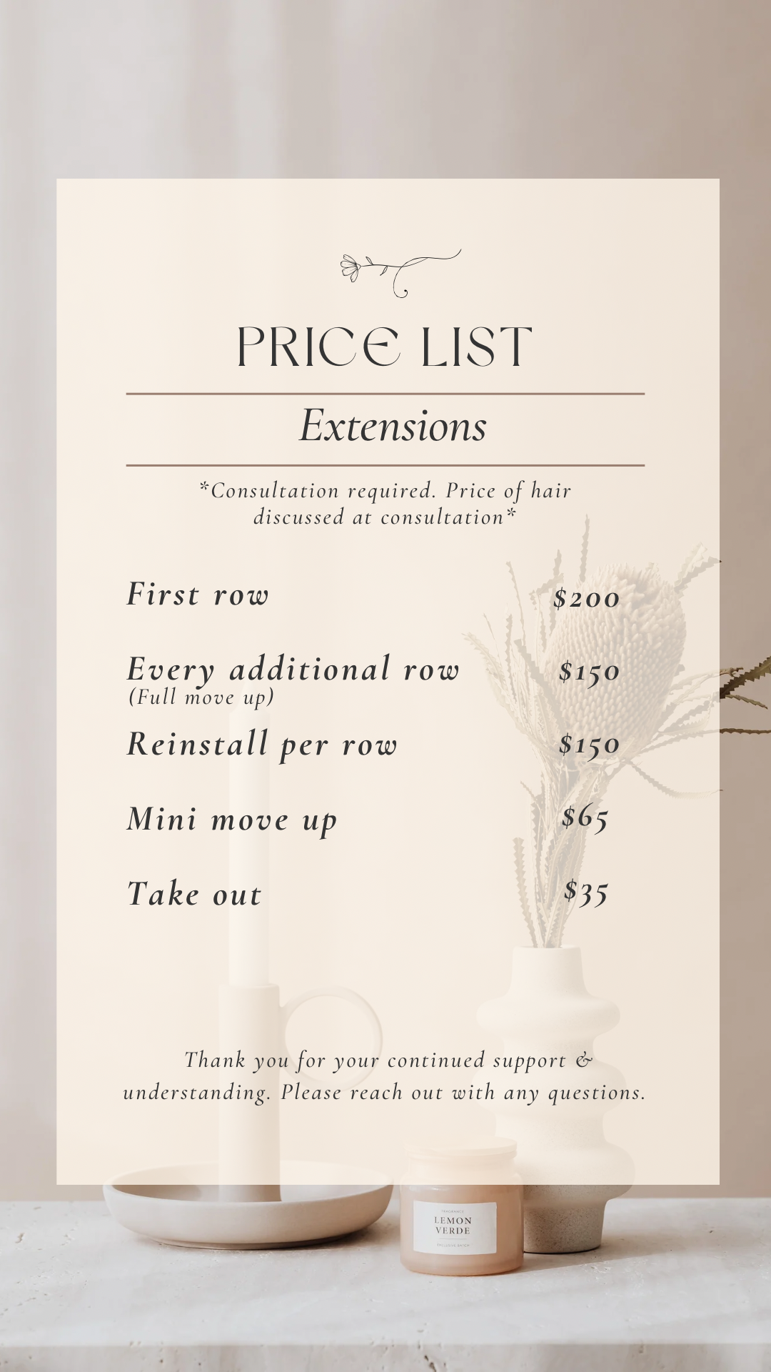 Extensions Prices